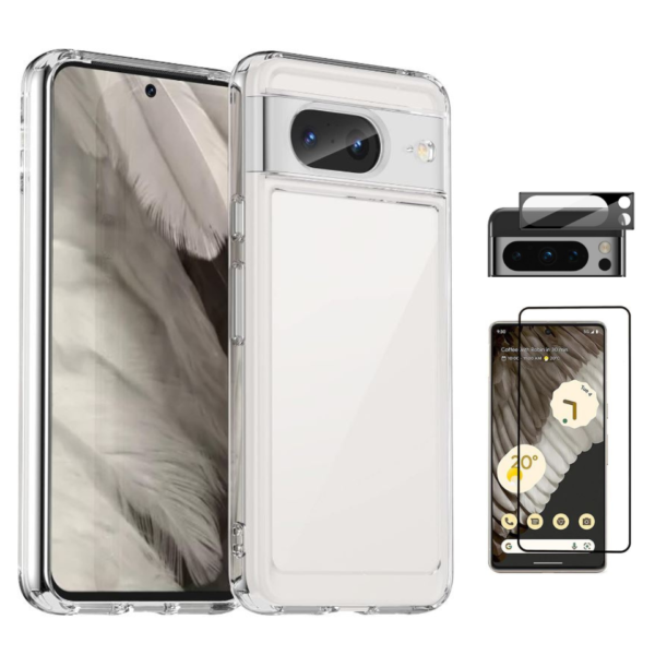 Case Clear Bumper Pixel 8 + Pack Micas