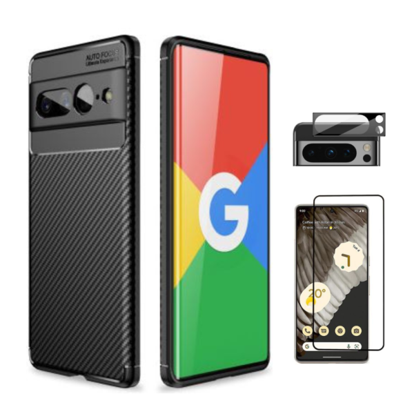 Case Carbono Autofocus Pixel 8 Pro + Pack de micas