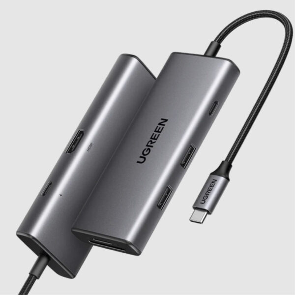 Adaptador 7 En 1 Tipo C + Hdmi Usb 3.0 Ethernet Sd Tf Rj45