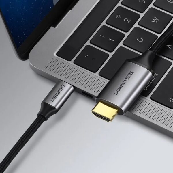 Cable Adaptador Ugreen Usb C A Hdmi 4kx2k/60hz 1.5 Metros Color Negro - Imagen 3