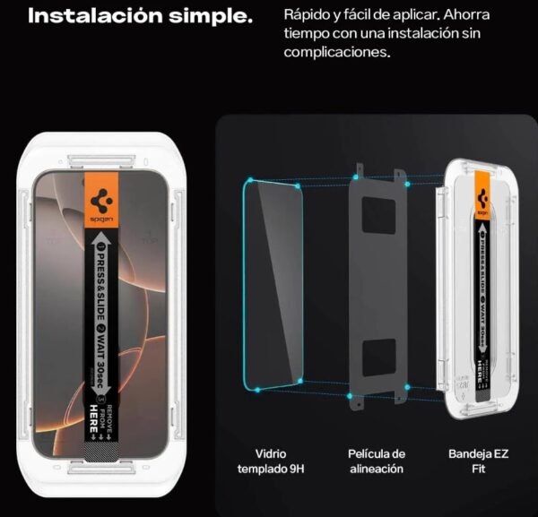 Mica Protector Pantalla Spigen Para iPhone 16 Pro Max - Imagen 4