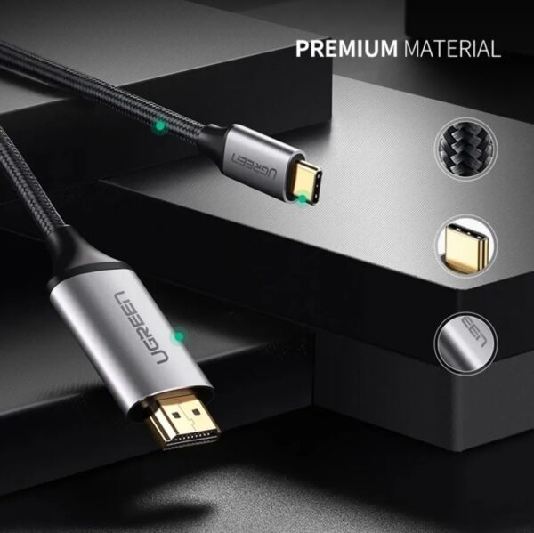 Cable Adaptador Ugreen Usb C A Hdmi 4kx2k/60hz 1.5 Metros Color Negro - Imagen 5
