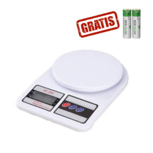 Balanza Digital 10 Kg Blanca Con Pilas Recargables
