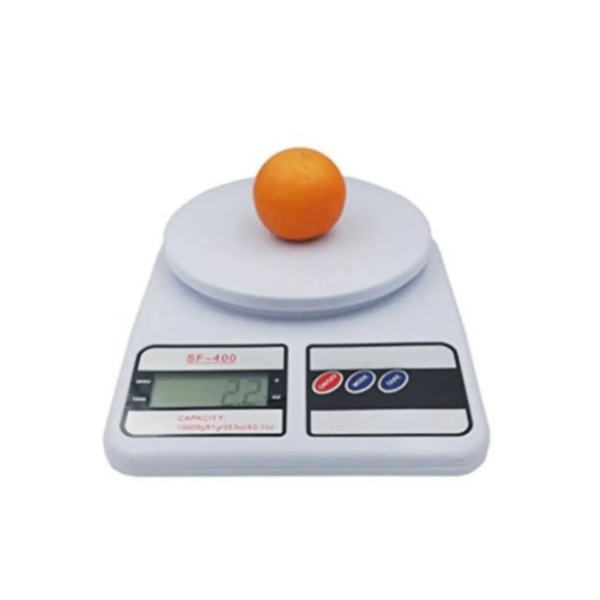 Balanza Digital 10 Kg Blanca Con Pilas Recargables - Imagen 2
