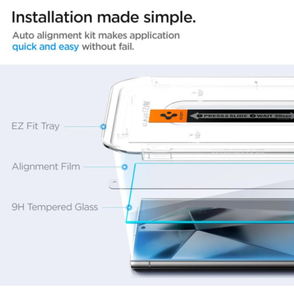 Vidrio Pantalla Spigen Para Samsung Galaxy S24 Ultra (2un) - Imagen 4