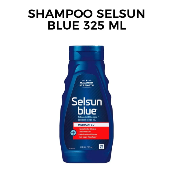 Selsun Blue Champú anticaspa medicado con mentol, azufre selenio 1%. - Imagen 3