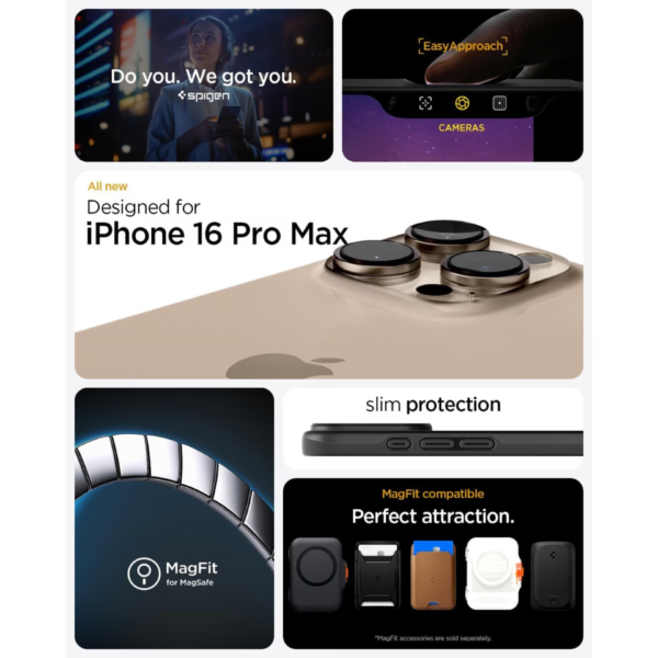 Case Spigen Thin Fit Magfit Para iPhone 16 Pro Max - Imagen 3