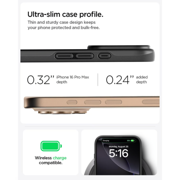 Case Spigen Thin Fit Magfit Para iPhone 16 Pro Max - Imagen 4