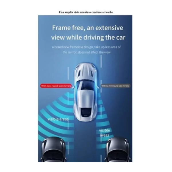Espejo Baseus Carro Auto 360° Hd Gran Angular De Punto Ciego - Imagen 4