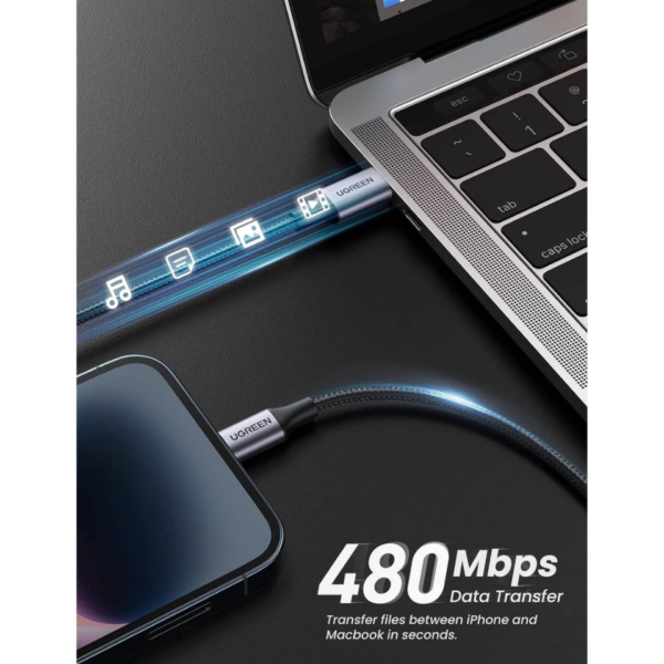 Ugreen Cable Usb C - Lightning iPad iPhone Cargar Rapida 2m - Imagen 4